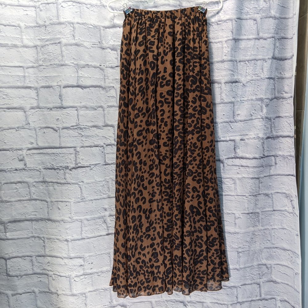 NWT Chicwish leopard animal print maxi skirt